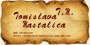 Tomislava Mastalica vizit kartica